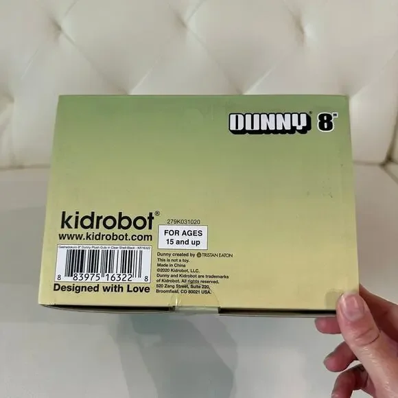 Kidrobot Gashadokuro 8 Plush Guts Dunny Art Figure - Black Edition